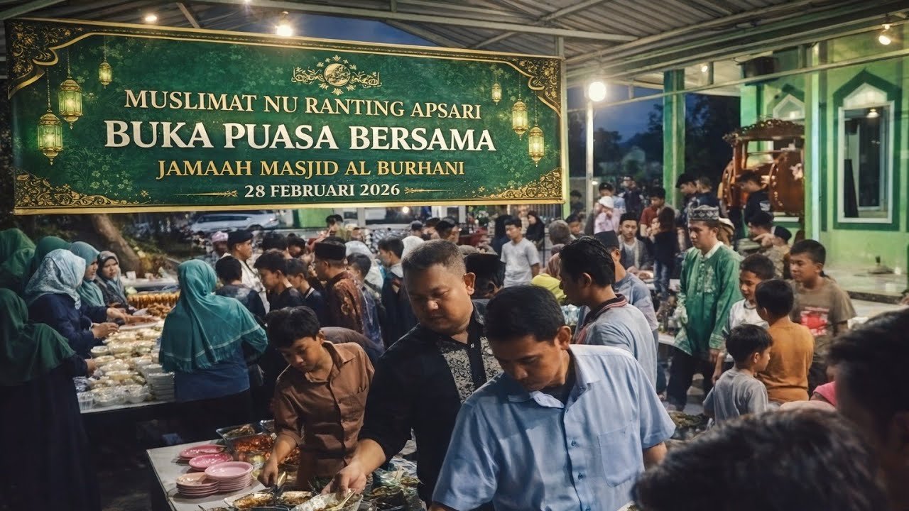 MUSLIMAT NU RANTING APSARI BUKA PUASA BERSAMA JAMAAH MASJID AL BURHANI 