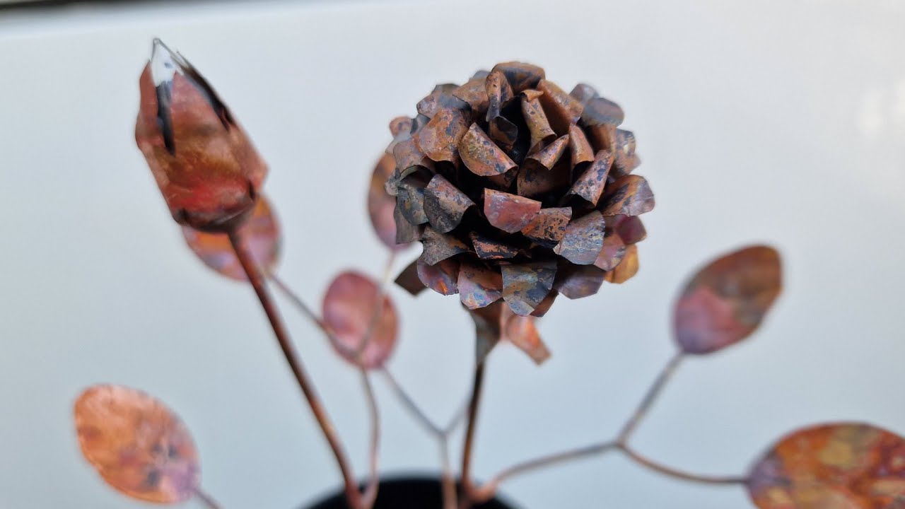 making a Volcano Rose out of Copper Coins