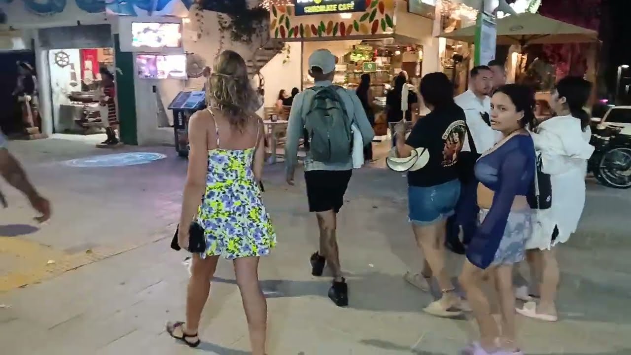 Playa Del Carmen at Night Feb  2026