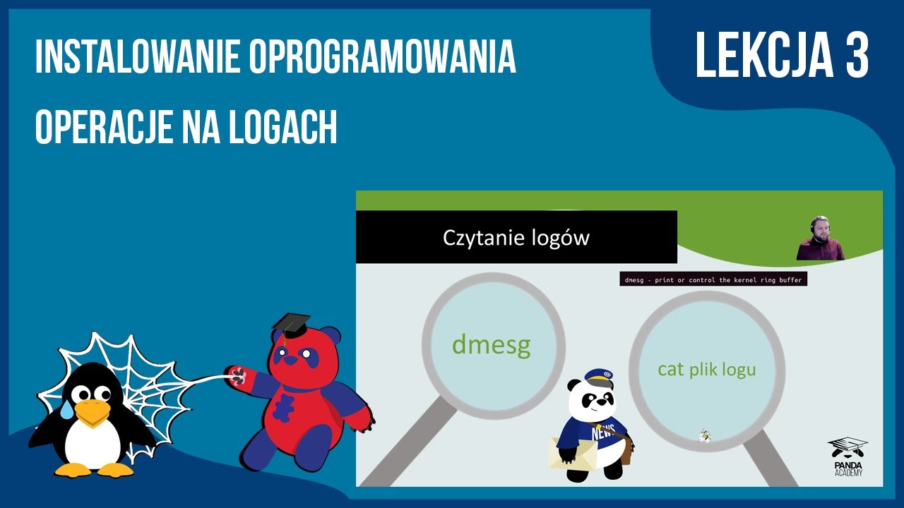 Lekcja 3: Instalowanie oprogramowania, operacje na logach 🐧🕸 Kurs Linux i sieci