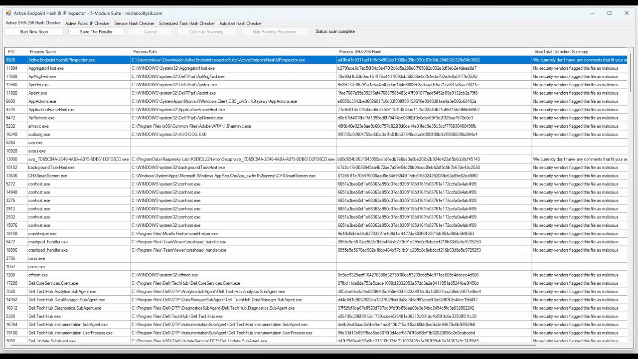 ActiveEndpointInspectorSuite - Baseline-Driven Threat Hunting on Windows - Overview and Usage