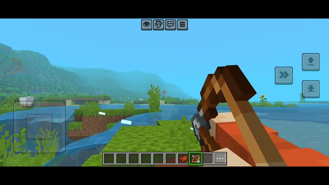 Playing minecraft with my Lil sister