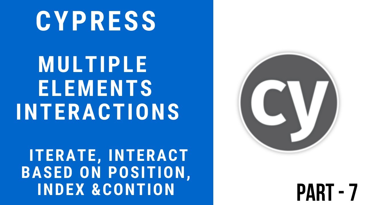 Cypress Automation Tutorial for beginners   Multiple Element Interaction part 8
