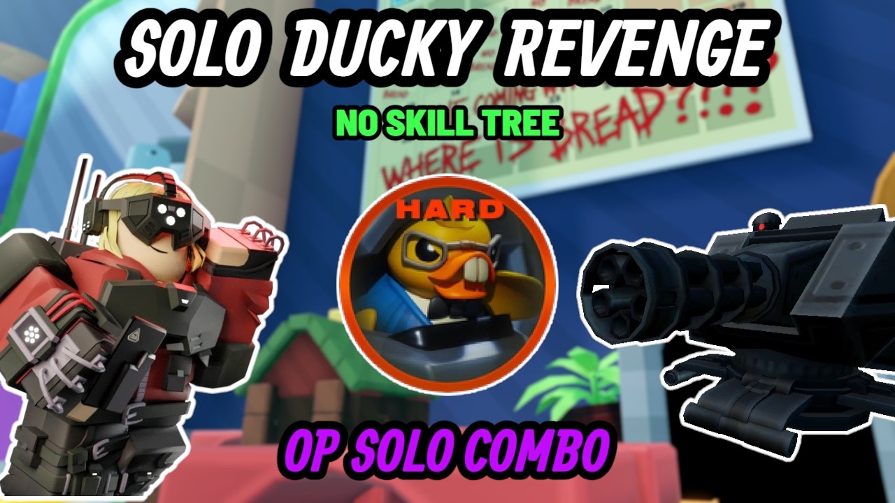 Solo Ducky Revenge (2026) Hard Mode Triumph (No Skill Tree) || Tower Defense Simulator (Roblox)