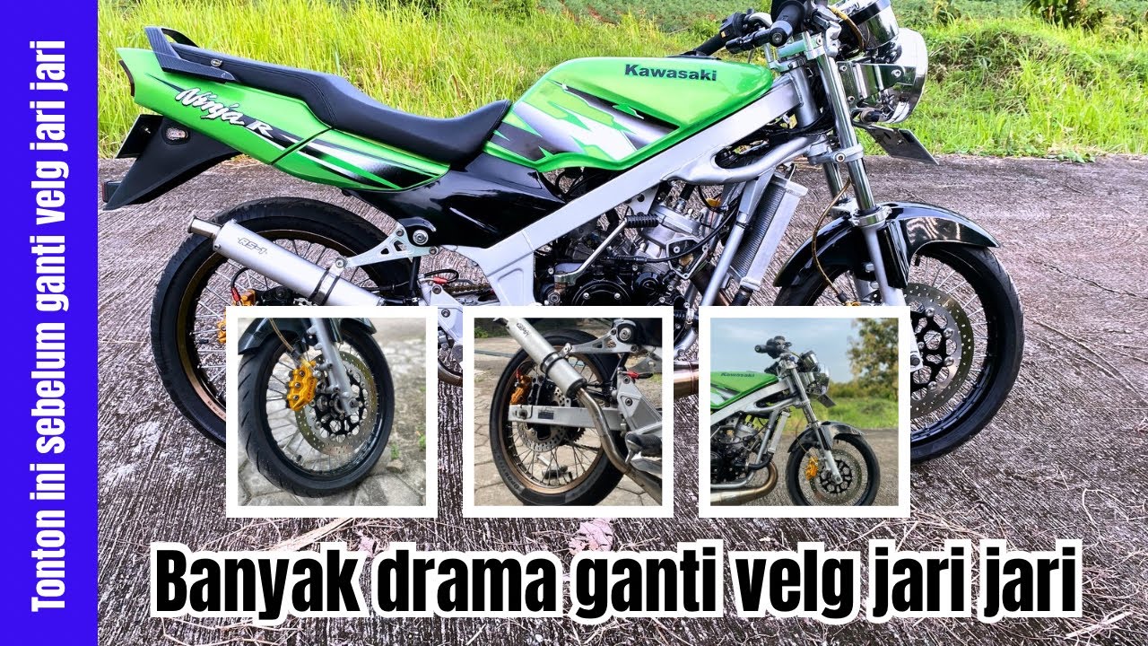 Modif ninja ganti konsep velg jari jari kelihatan tambah racing 