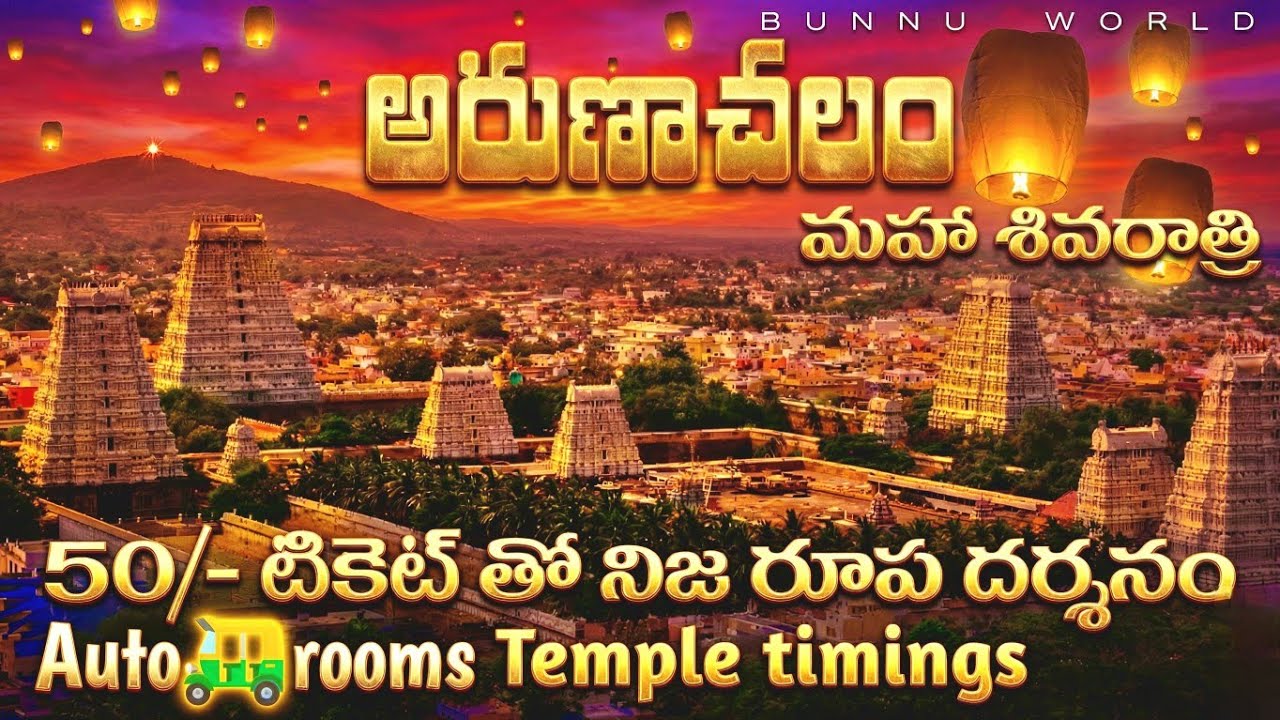 🚨 అరుణాచలం శివరాత్రి స్పెషల్ దర్శనం | టెంపుల్ టైమింగ్స్ | Girivalam | Shivaratri Special Darshan 