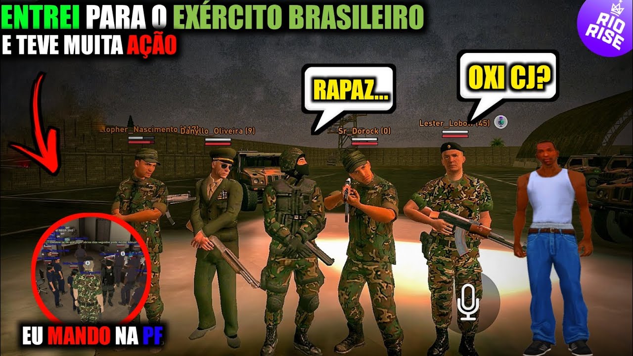 Entrei para o EXÉRCITO BRASILEIRO no RIO RISE ROLEPLAY 💀