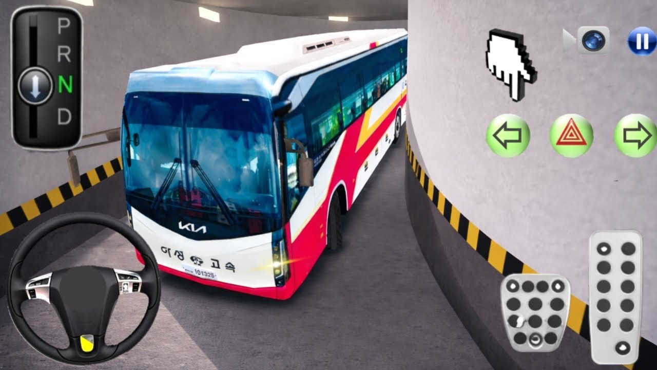 New Kia Granbird bus Stuck In Parking Garage - 3D Driving Class - Android Game play #viral 