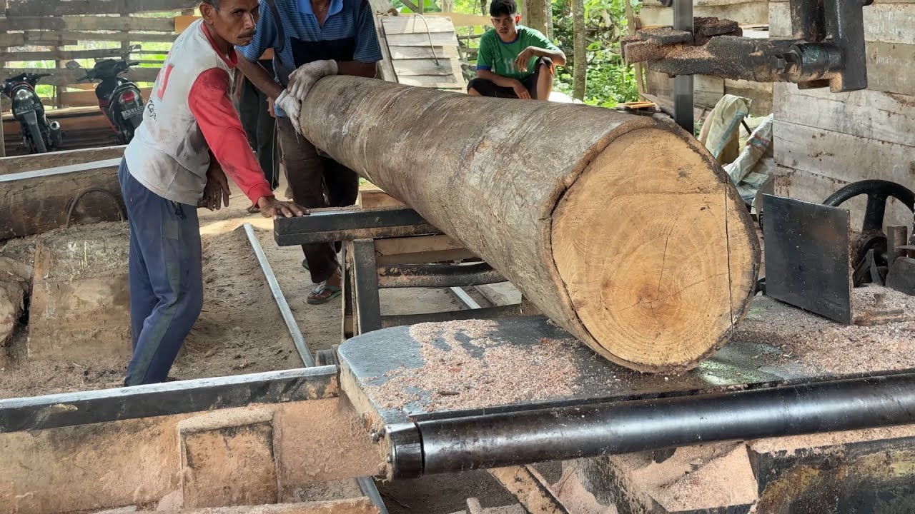 The Process of Making 2x20 Boards for Houses Using a Sawmill Machine