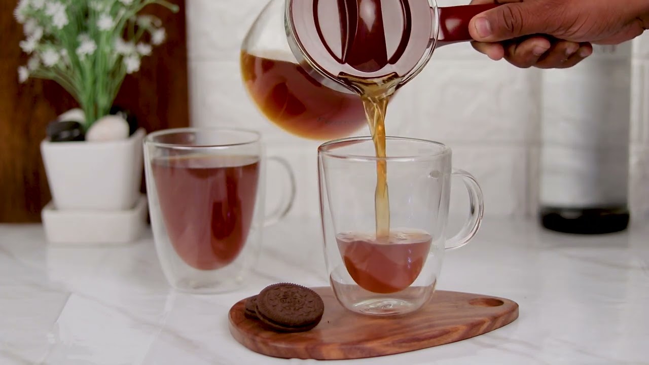 Borosilicate Glass Double Wall Tea Cup- 360 ML, Set of 2 pcs