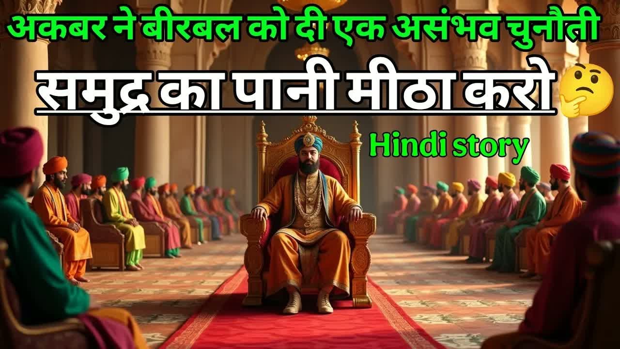 अकबर ने बीरबल को दी एक असंभव चुनौती समुद्र का पानी मीठा करो ｜ akbar birbal ki kahani ｜ majedar story