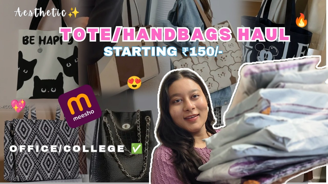 MEESHO *Huge* tote BAGS Haul💖🔥 Starting ₹149 | Office & College Bags🤩