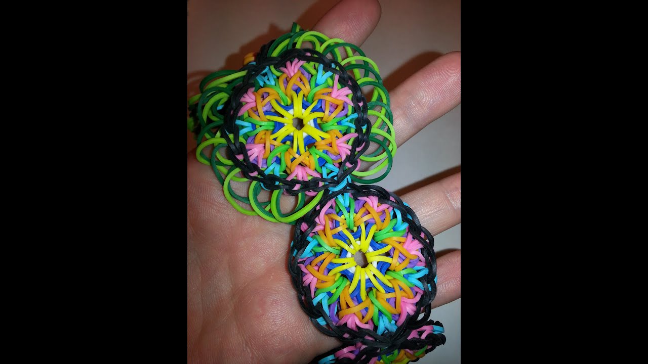 LARGE Kaleidoscope Bracelet Tutorial by feelinspiffy (Rainbow Loom)