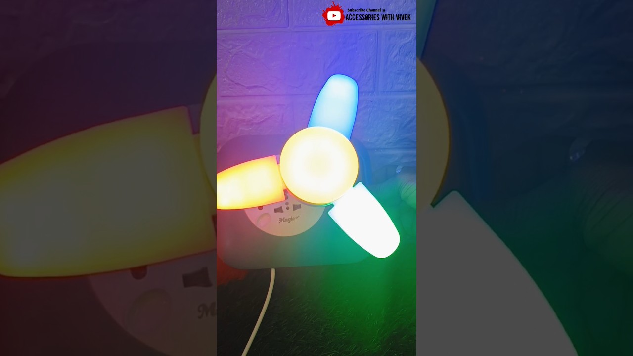 Mini Fan Blade LED Bulb  #ytshorts #minifanlight #ledfan #ganpatidecoration #light #fanled #shorts