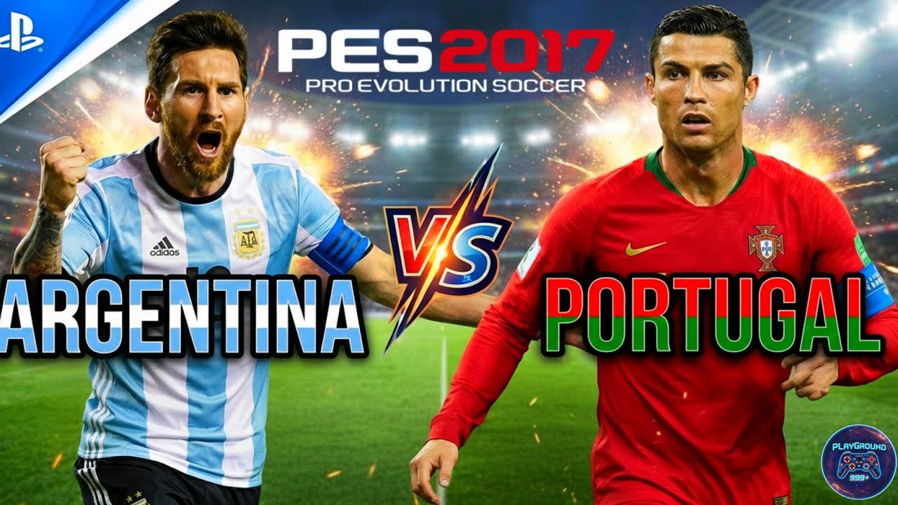 PES 2017 (PS4) Gameplay | Argentina vs Portugal 🔥 Messi Magical Goal | PlayGround 999+