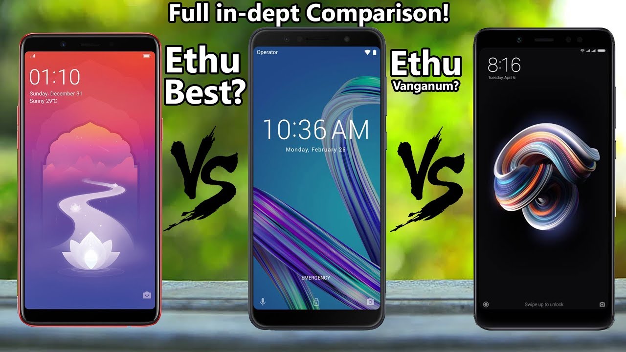 Realme1 Vs Asus Zenfone Max Pro M1 Vs Redmi Note 5 Pro - Full In-depth Comparison!