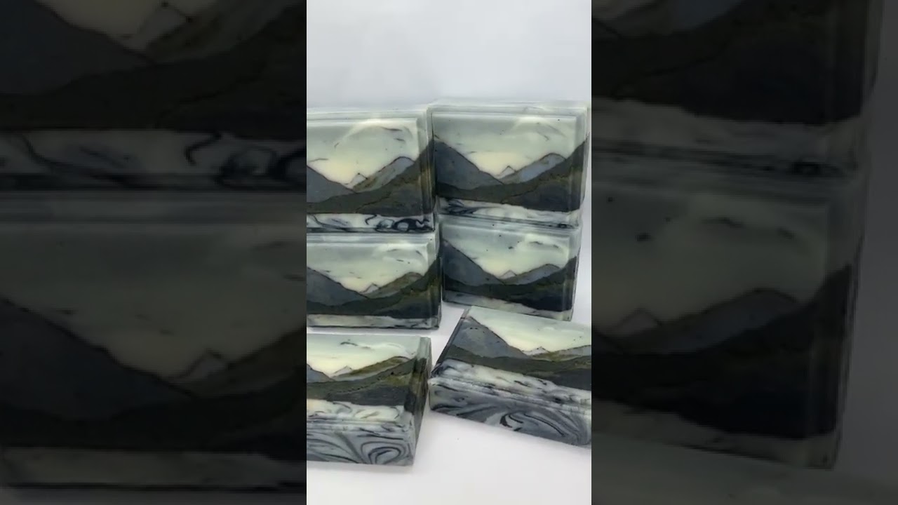 Soap challenge club entry for April 2022. Rock creek lake Montana. Scraper technique