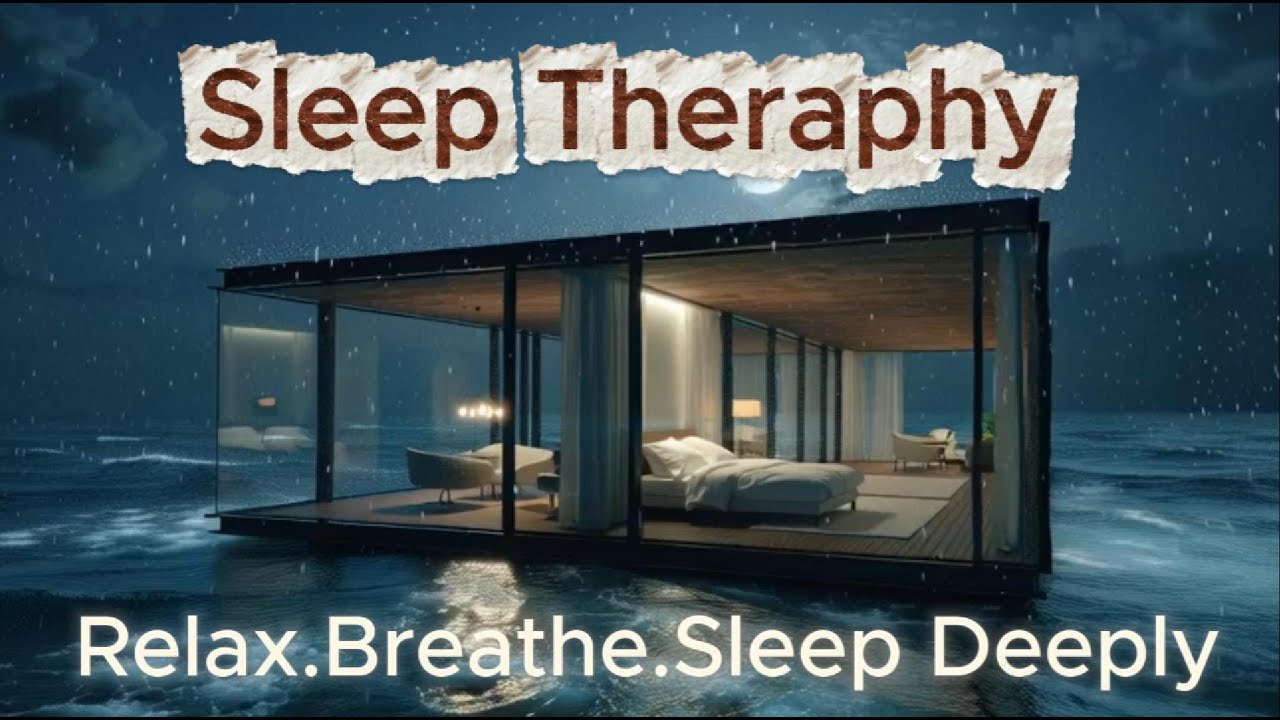 Deep Sleep - Fall Asleep Fast in a Glass Cabin 🪟 Ocean Sounds & Piano Music