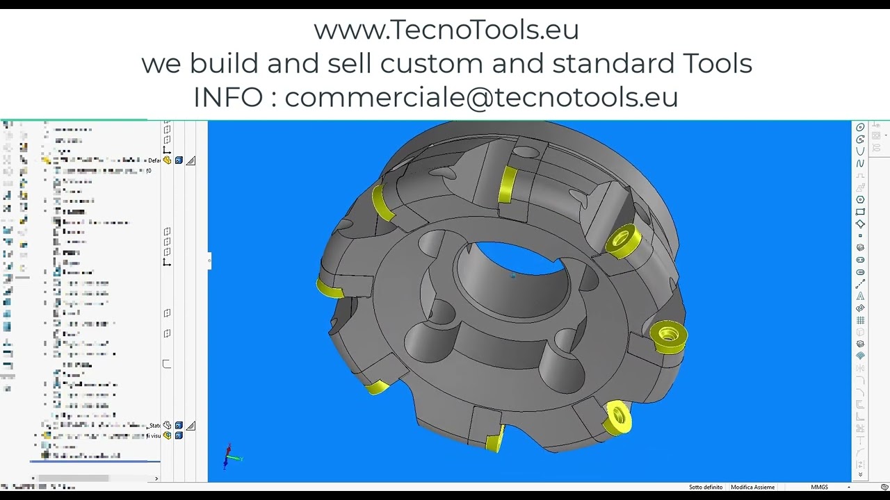 SolidWorks : 🔧 Frese a fissaggio meccanico progettate su misura