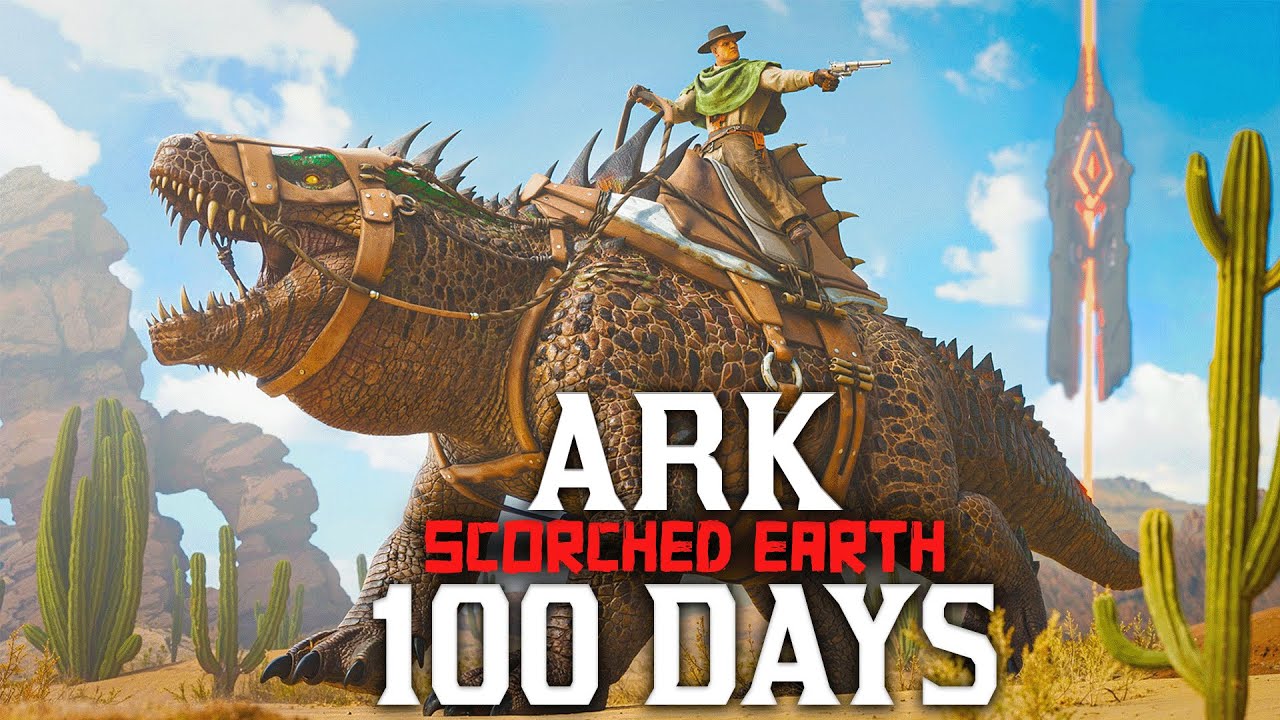 I Spent 100 Days In Ark Scorched Earth [Ark Survival Ascended]
