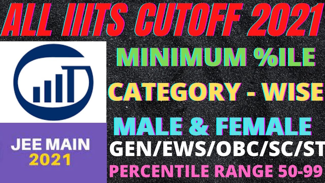 All IIITS cutoff 2021 | Minimum percentile required Category Wise | All branch cutoff Jee mains 2021