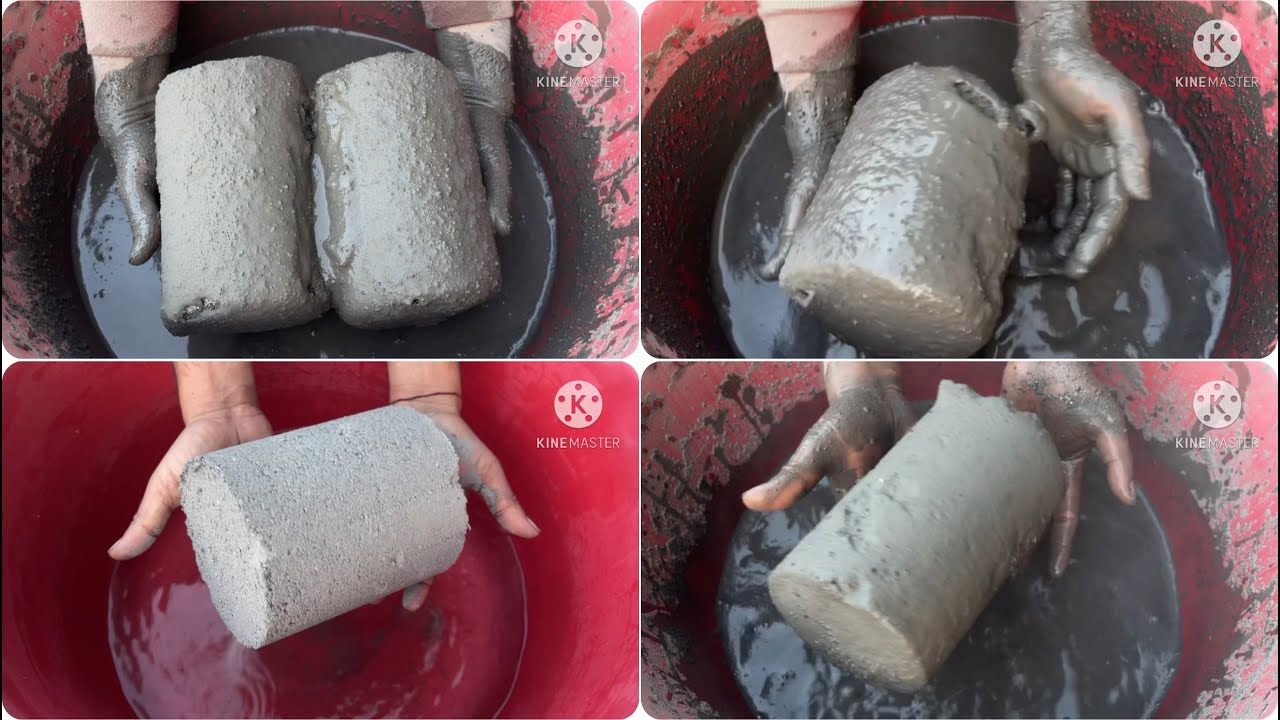 Soft dusty reused cement sand water crumbling#sandcement
