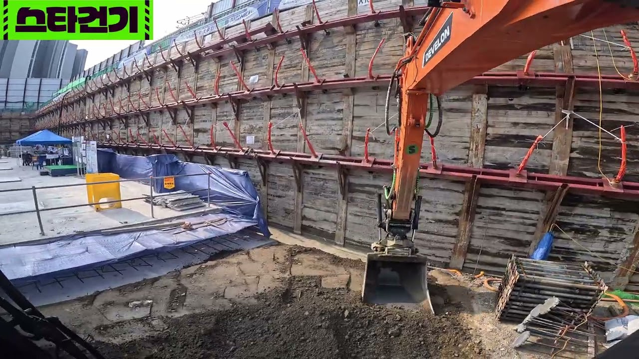 (4k)간단한 램프 만들기😄 #operator #excavator #develon #dx170w #tiltrotator #steelwrist #포크레인