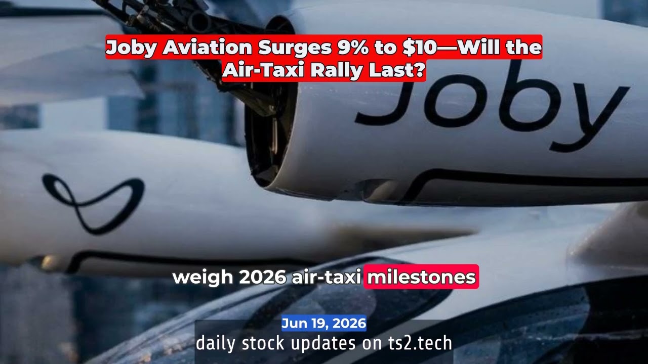 Joby Aviation Surges 9% to $10&mdash;Will the Air-Taxi Rally Last? #NYSEJOBY #StockMarket