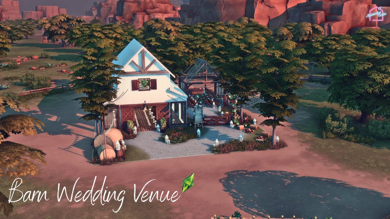 BARN WEDDING VENUE||SPEEDBUILD- The Sims 4 [NO CC]