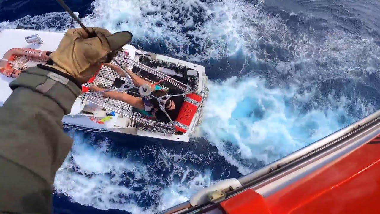 U.S. Coast Guard rescues shark bite victim