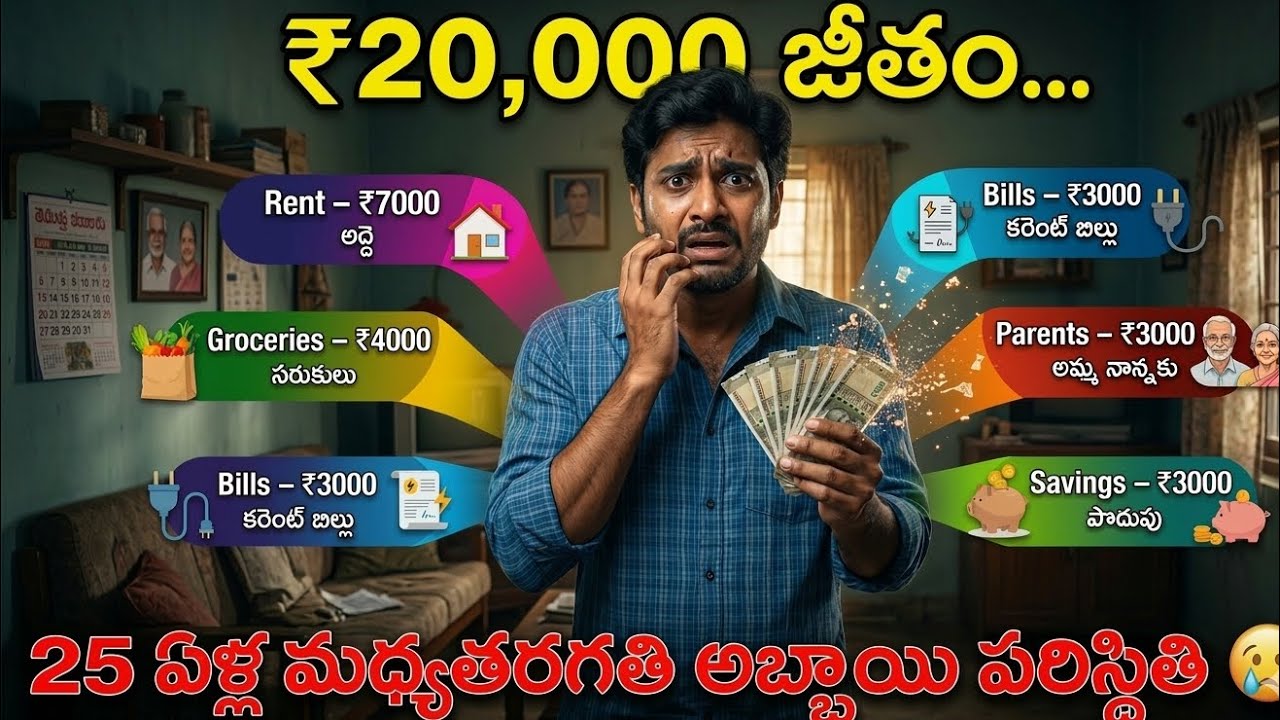 25 వయసు ఉన్న మధ్యతరగతి అబ్బాయి నిజ జీవిత కథ | ₹20,000 జీతం… 😢 | Middle Class Boy Life Reality