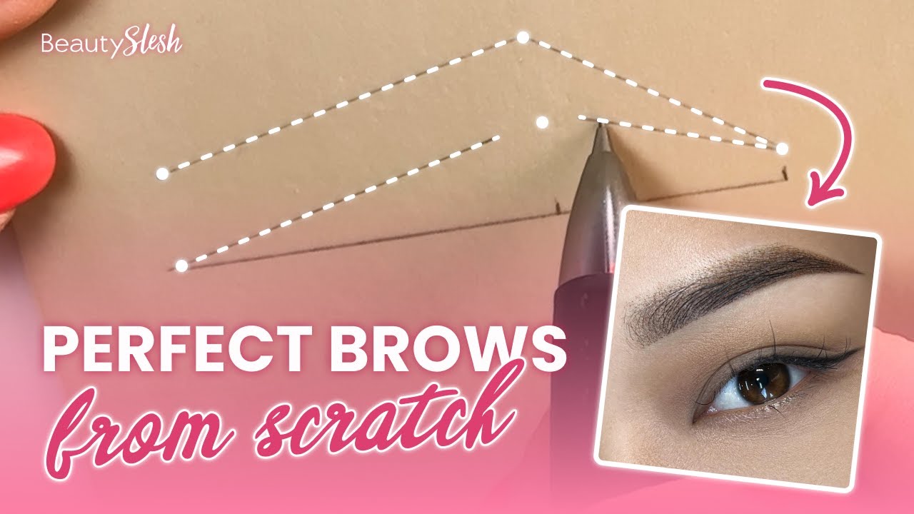 How to draw beautiful eyebrow shapes on latex - step-by-step