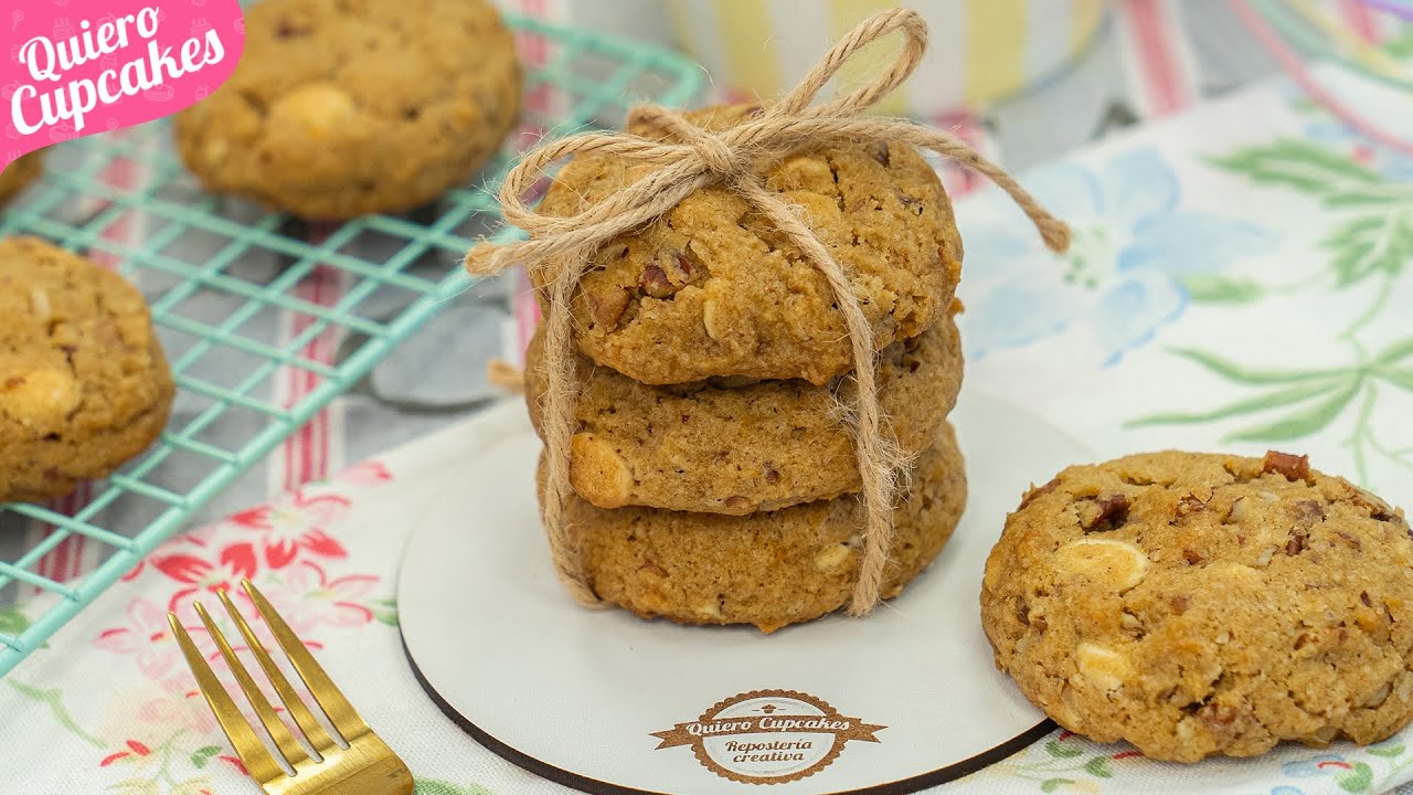 COOKIES DE CALABAZA Y CHOCOLATE BLANCO | CRUJIENTES POR FUERA Y TIERNAS POR DENTRO | QUIERO CUPCAKES