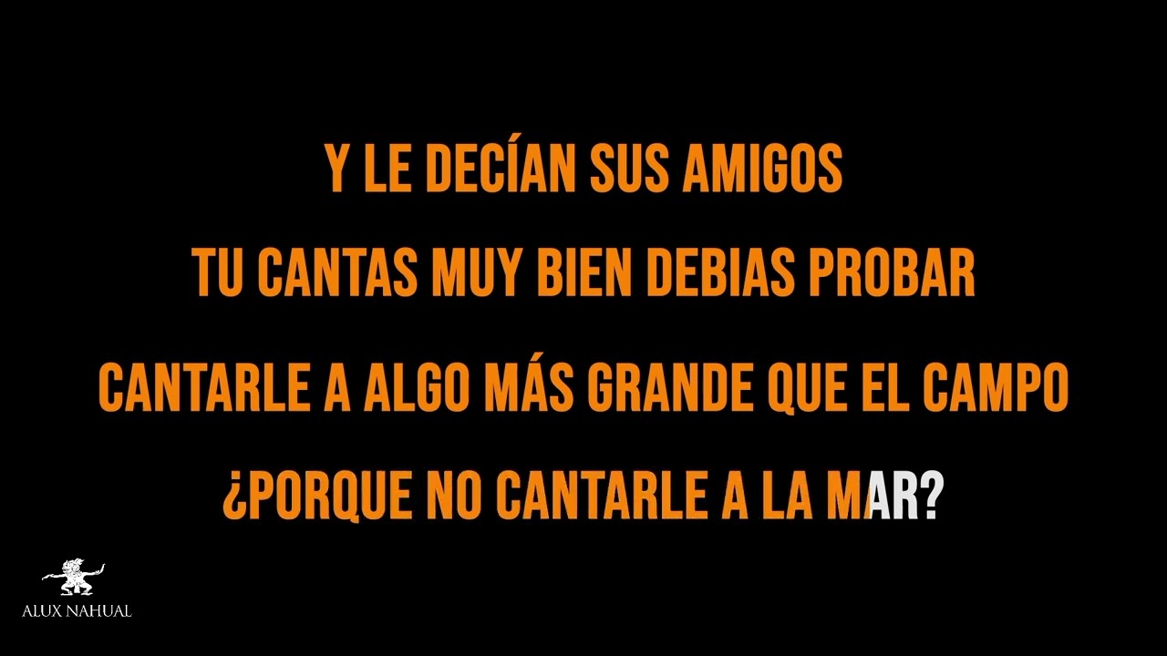 La Fábula Del Grillo Y El Mar Karaoke Oficial Alux Nahual