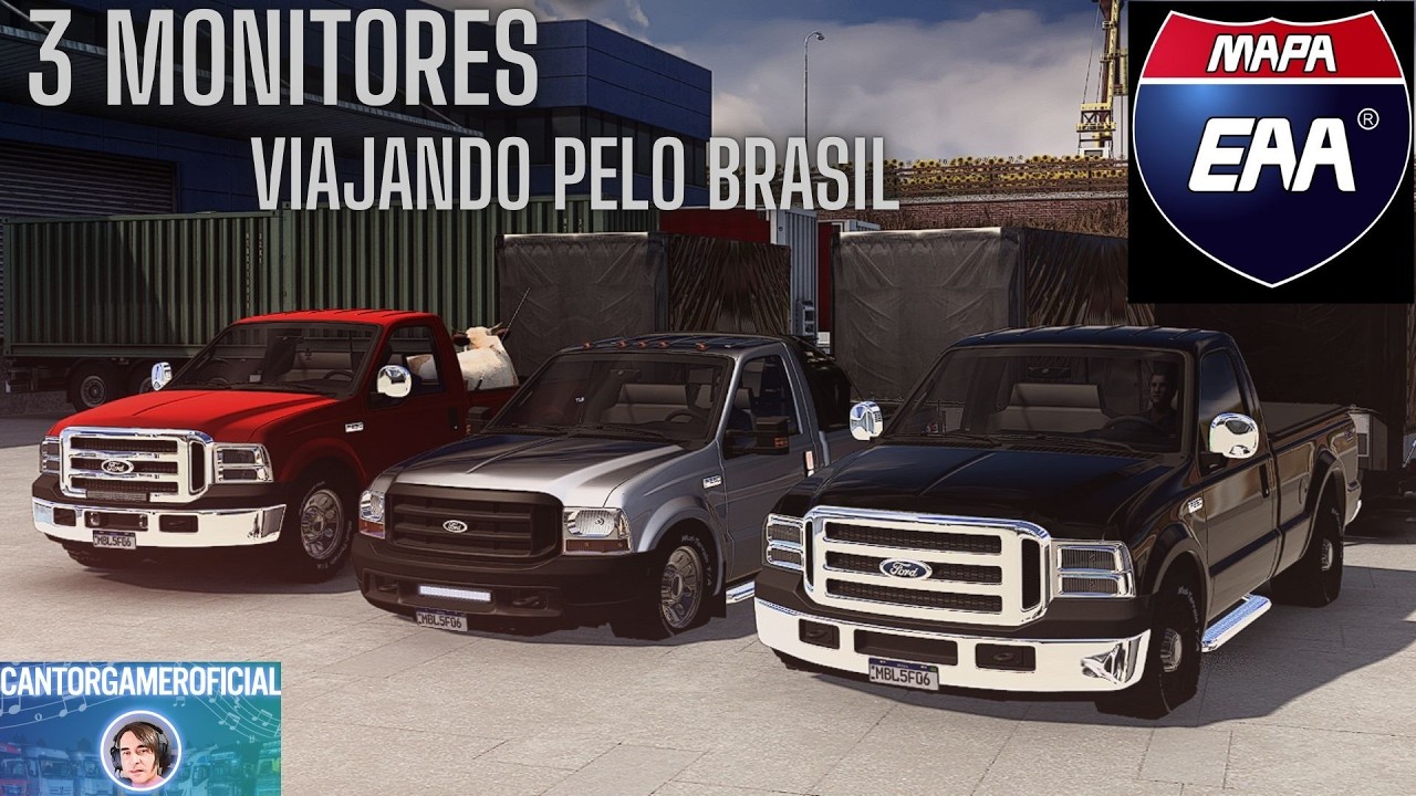 Euro truck simulator 2 com 3 MONITORES ##live#ets2#aovivo