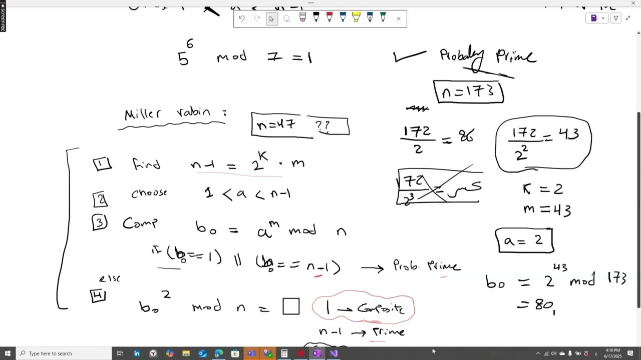 Miller Rabin - Fermat's Little primality tests in Arabic