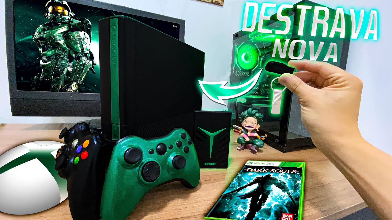 TUNEI meu XBOX 360 EM 2025 - DESTRAVA NOVA, PINTURA NOVA e MUITO JOGOS 😏