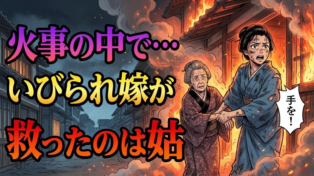 【感動】冷酷な姑が全てを失った日。火事の中で「いびられた嫁」がとった行動に涙が止まらない｜野談｜時代劇｜昔話｜説話｜民話