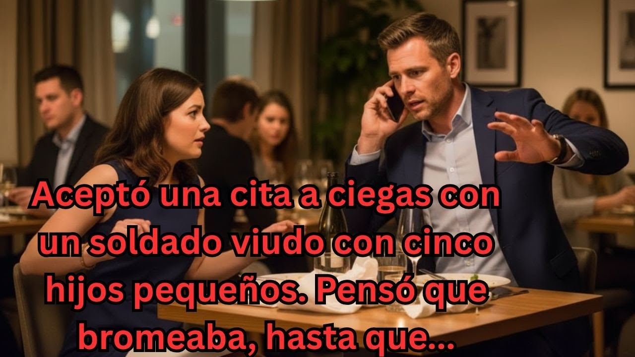 Aceptó una cita a ciegas con un soldado viudo que tenía cinco hijos pequeños. Pensó...
