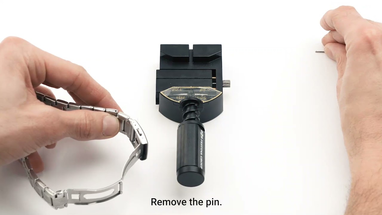 How to shorten a Festina watch band with a pin remover?