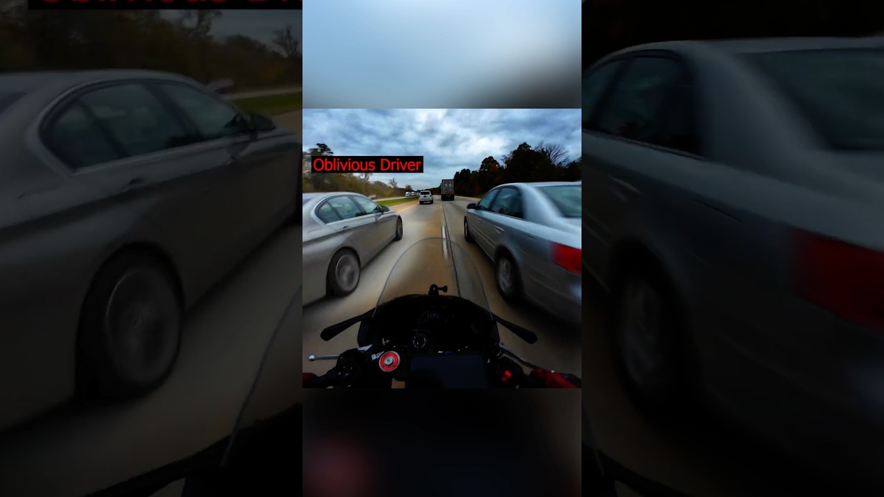 Biker Saves Himself After GETTING HIT By Car 🚗 😅
