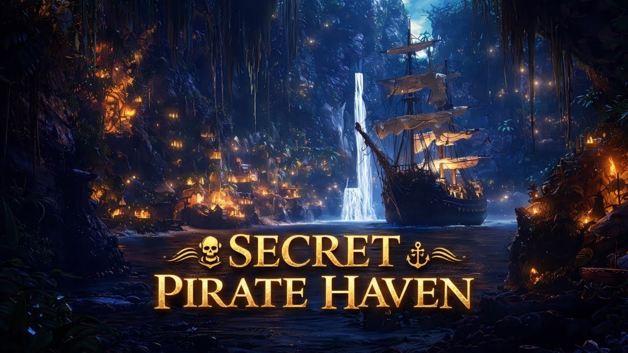 🏴‍☠️ Секретная тропическая пиратская пещера: ASMR 4K Природа Атмосфера Сон