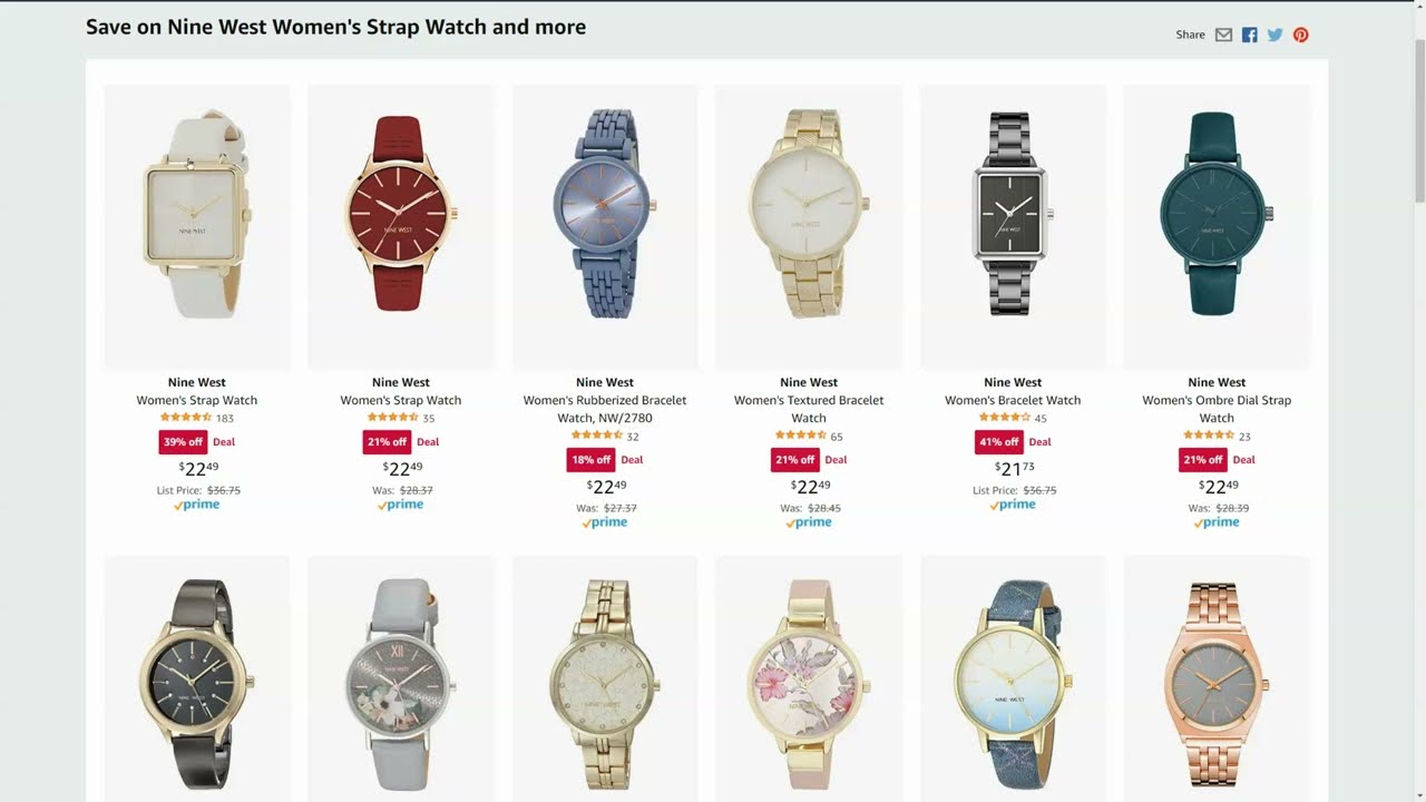 Save Upto 39% on Nine West Women's Strap Watch // Nine West Black Friday 2022