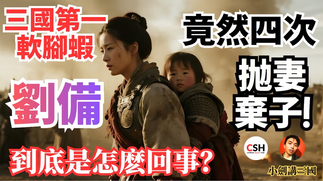 小劍講三國第10集：劉備竟然4次拋妻棄子  到底是怎麽回事？#三國 #中國歷史 #文化 #youtube