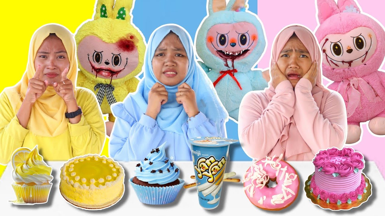 PILIH BONEKA LABUBU SESUAI MAKANAN 1 WARNA | CHIKAKU FAMILY