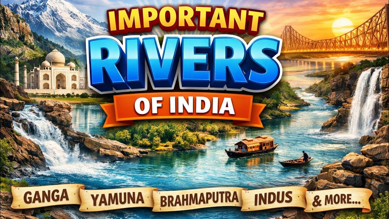  भारत की नदियां Indian Rivers | Indian Geography #river #india #geography   