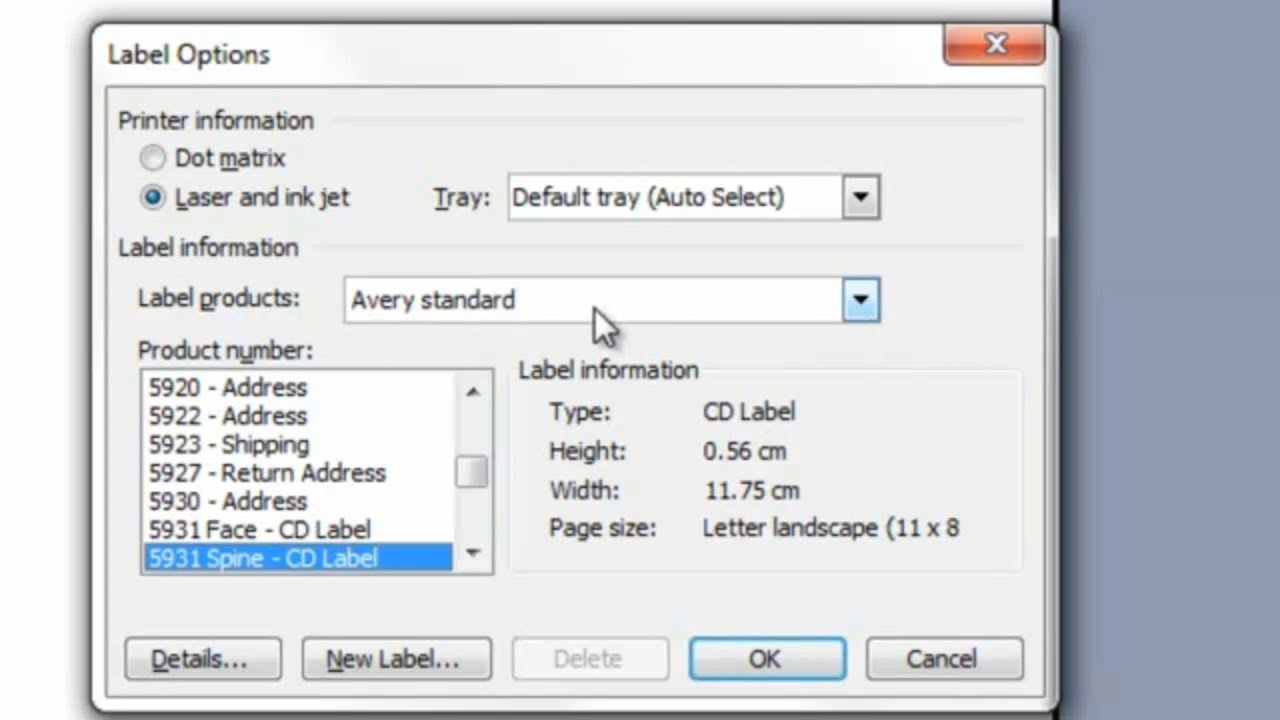 How to print Labels from a data base