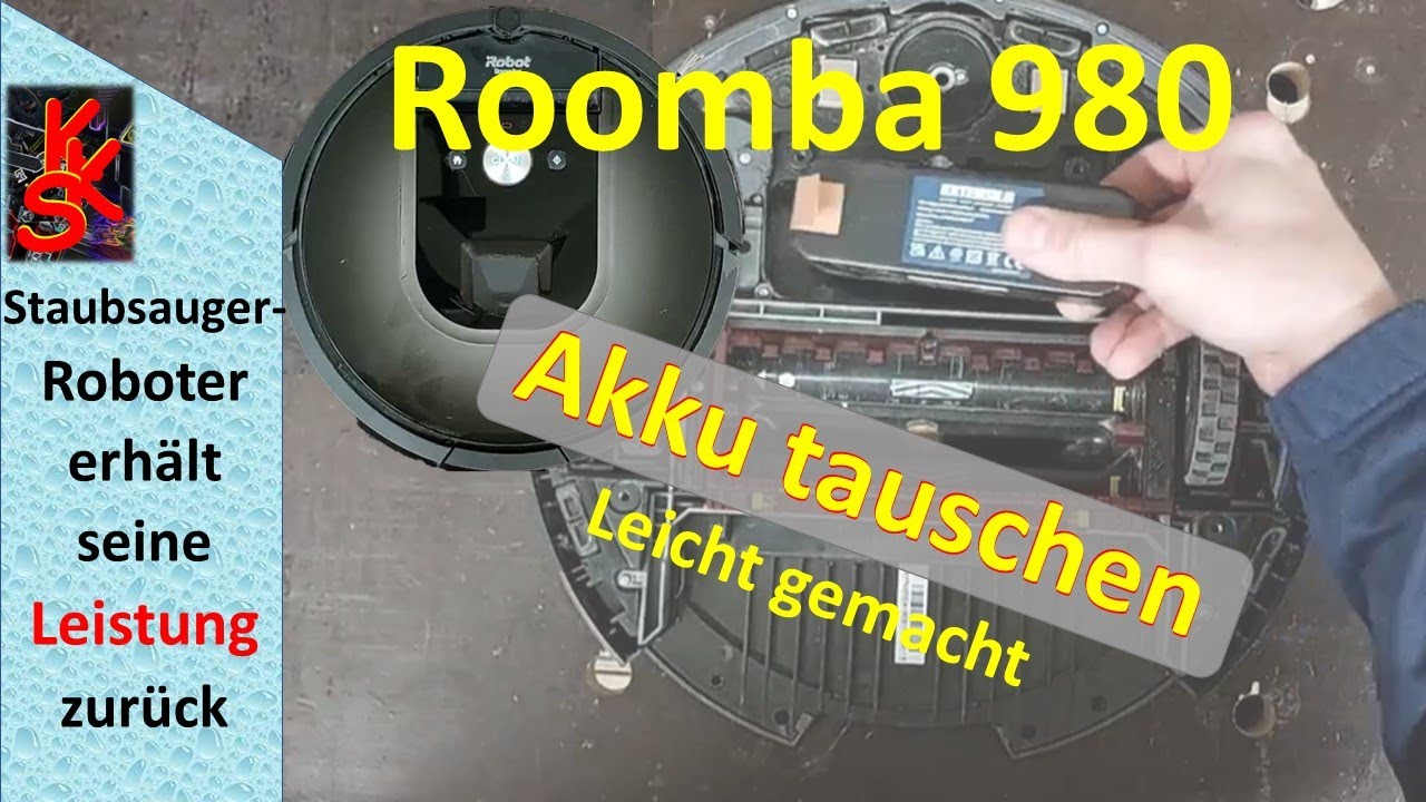 Akku Tausch beim Roboterstaubsauger Roomba 980