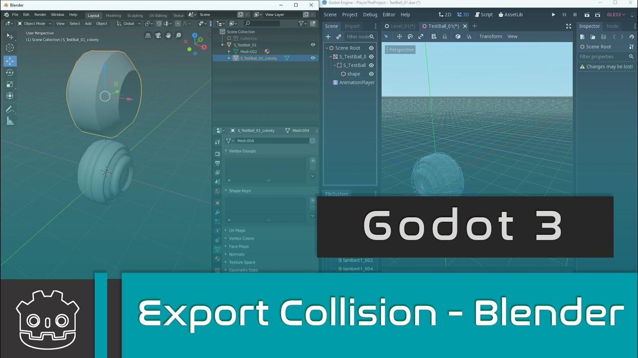 Godot 3 - Exporting Custom Collision from Blender