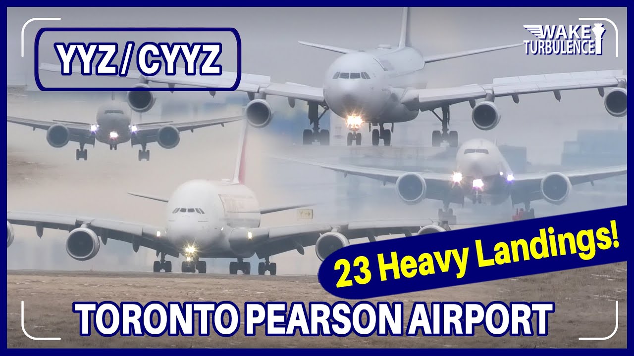 Massive Airplanes Face the Freezing Cold During Landing in Toronto